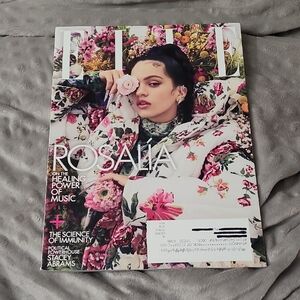 Elle Magazine with Floral Cover Featuring Rosalia Summer 2020 Issue